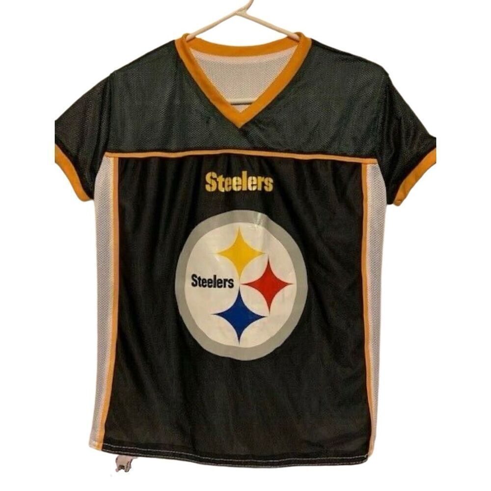 PITTSBURGH STEELERS SIZE YOUTH LARGE REVERSIBLE FLAG FOOTBALL JERSEY